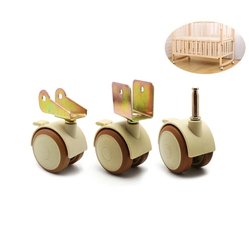 4Pcs 2'' Furniture Crib Swivel - огляд і ціна Baby Nursery Trolley