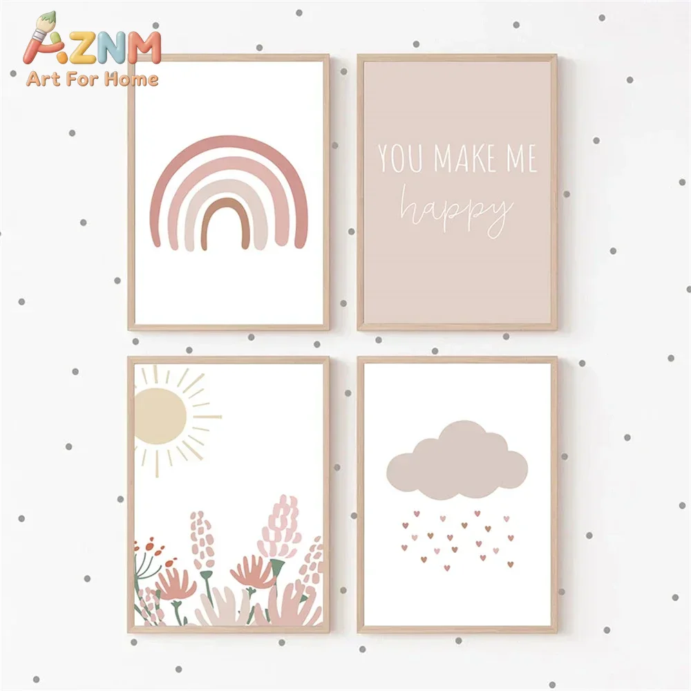 AZNM Boho Pink Rainbow Sun Flo - огляд і ціна Baby Girl Nursery Quotes